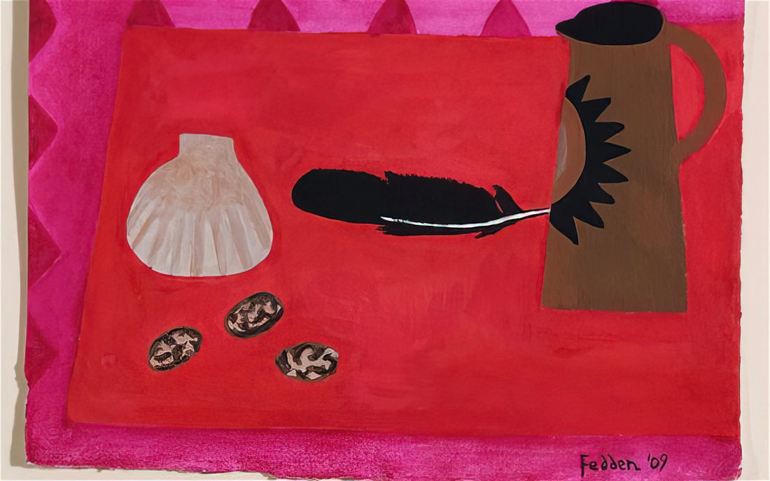 Roy Fedden: The Forgotten Modernist Artist and His Enduring Legacy - Red Table, Brown Jug - 2009 by Mary Fedden