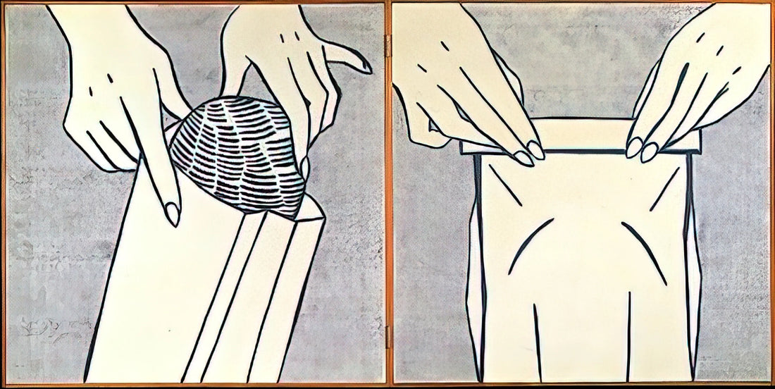 Roy Lichtenstein Apple: Pop Art's Iconic Still Life Reinvention - BREAD IN BAG 1961 by Roy Lichtenstein