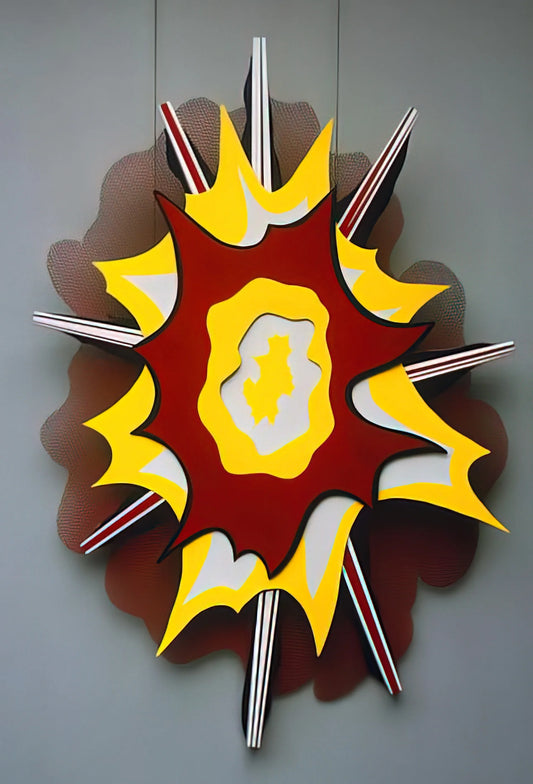 Roy Lichtenstein Guggenheim Poster: A Pop Art Icon and Collector's Guide - EXPLOSION I 1965 by Roy Lichtenstein