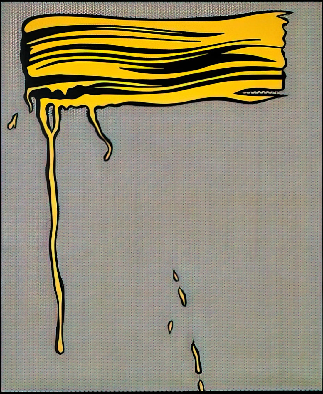 Roy Lichtenstein Large Prints: Pop Art Masterpieces for Modern Spaces - YELLOW BRUSHSTROKE I 1965 by Roy Lichtenstein