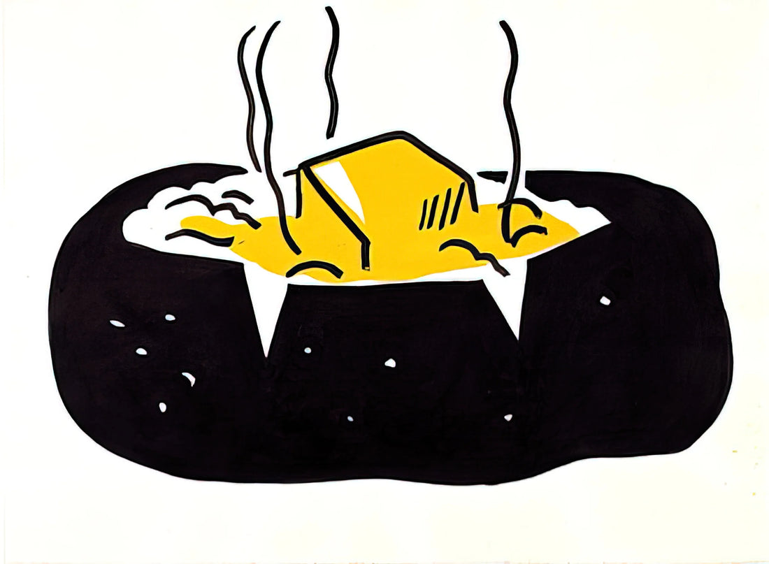 Roy Lichtenstein Original Art for Sale: A Collector's Guide to Authenticity and Investment - BAKED POTATO 1962 1 by Roy Lichtenstein