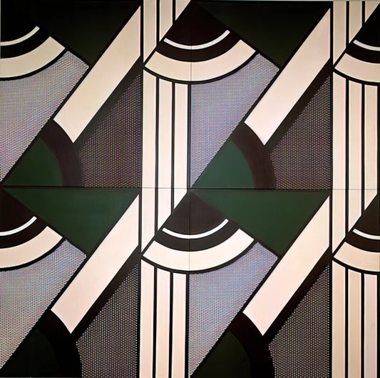 Roy Lichtenstein Portrait: Decoding the Pop Art Icon's Signature Style - MODULAR PAINTING WITH FOUR PANELS 6 1970 by Roy Lichtenstein