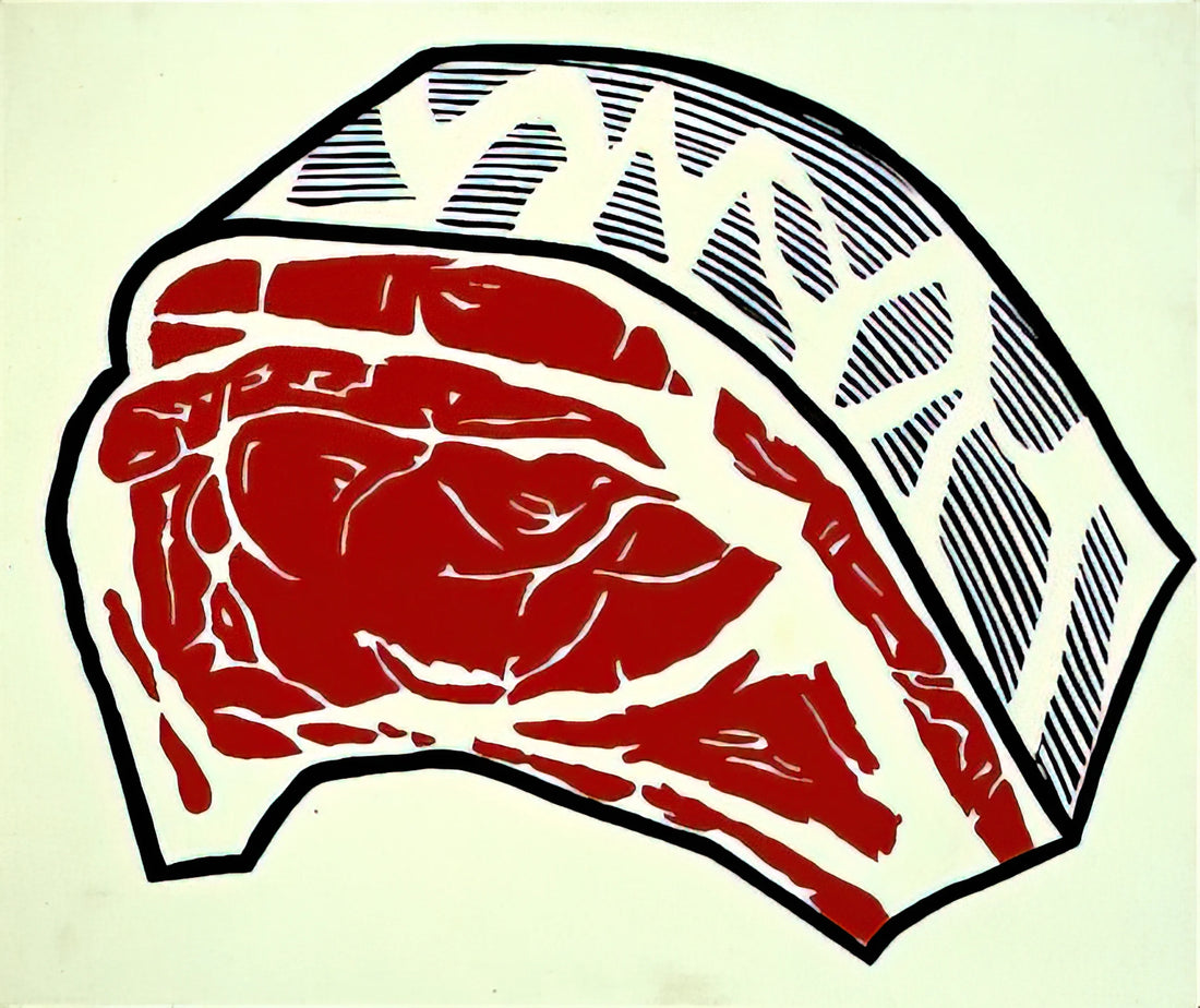 Roy Lichtenstein Screen Print: A Definitive Guide to Pop Art's Mechanical Masterpieces - STANDING RIB 1962 by Roy Lichtenstein