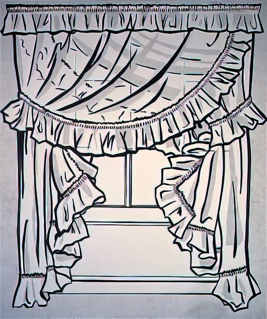 Roy Lichtenstein Sweet Dreams: Decoding the Pop Art Icon's Visionary Legacy - CURTAINS 1962 by Roy Lichtenstein