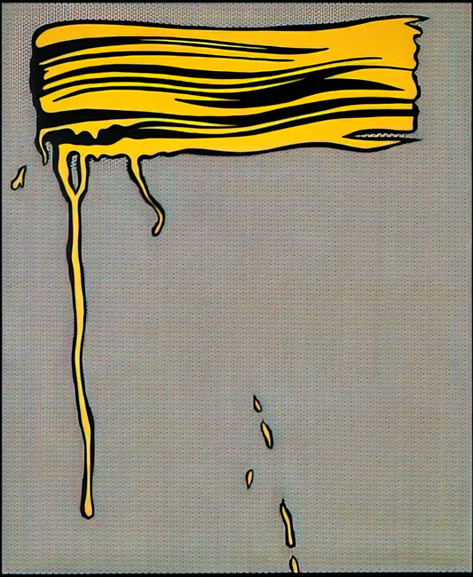 Roy Lichtenstein: The Master of Pop Art and His Enduring Legacy - YELLOW BRUSHSTROKE I 1965 by Roy Lichtenstein