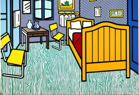 Roy Lichtenstein: The Pop Art Pioneer Who Transformed Comics into Fine Art - BEDROOM AT ARLES 1992 by Roy Lichtenstein