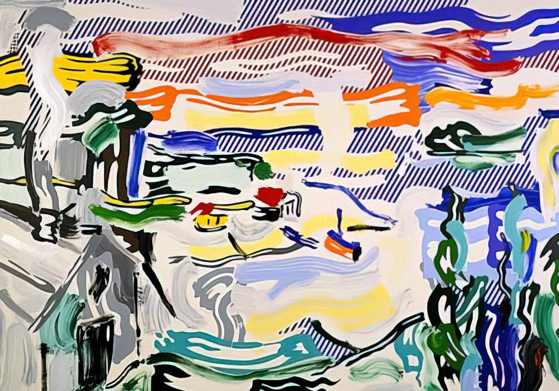 Roy Lichtenstein's Tintin Reading: A Pop Art Homage to Comic Culture - COAST VILLAGE 1987 by Roy Lichtenstein