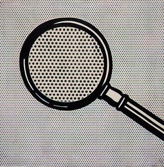 Roy Pop Art: The Definitive Guide to Roy Lichtenstein's Iconic Movement - MAGNIFYING GLASS 1963 by Roy Lichtenstein