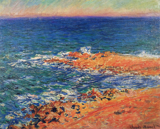 Saint-Lazare Station Painting: Claude Monet's Urban Impressionist Masterpiece - The Big Blue Sea in Antibes by claude monet