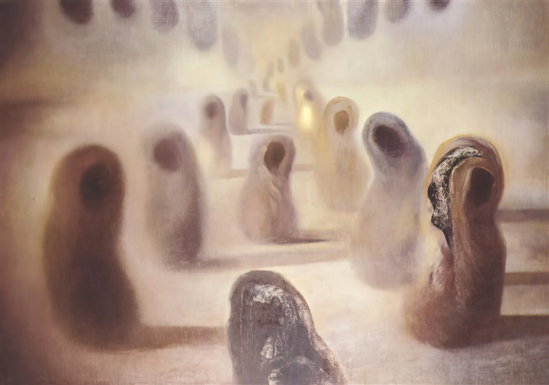 Salvador Dalí Black and White Prints: A Surrealist's Monochromatic Mastery - DESOXYRIBONUCLEIC ACID ARABS by Salvador Dali