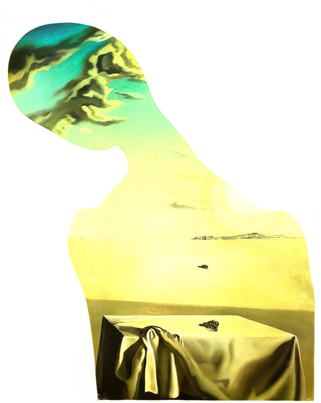 Salvador Dalí Botanical Prints: Surrealist Flora and Dreamlike Nature - COUPLE WITH CLOUDS IN THEIR HEADS WOMAN by Salvador Dali