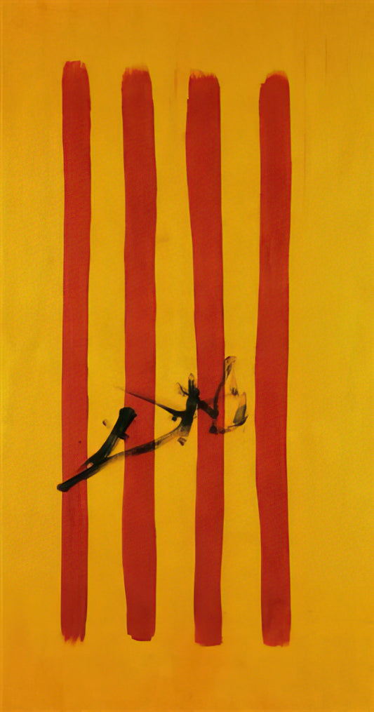 Salvador Dalí Framed Art Print: A Collector's Guide to Surrealist Masterpieces - THE DALINIAN SENYERA CATALONIAN NATIONAL FLAG by Salvador Dali