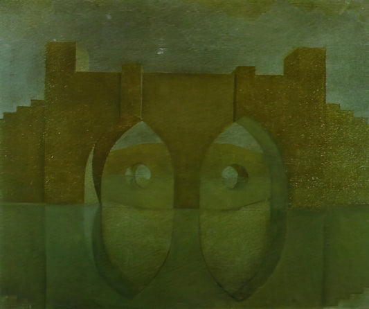Salvador Dalí Prints for Sale: A Collector's Guide to Surrealist Masterpieces - UNTITLED BRIDGE WITH REFLECTIONS SKETCH FOR A DUAL IMAGE PICTURE UNFINISHED by Salvador Dali