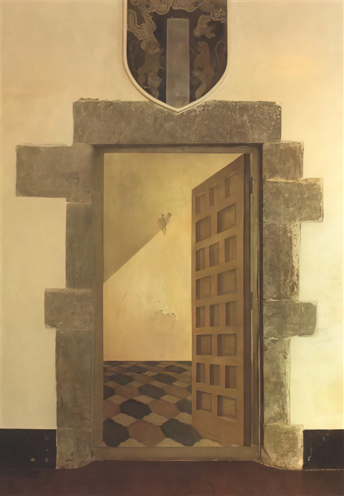 Salvador Dalí Woodblock Prints: Surrealist Mastery in Relief - OVERTURE IN TROMPE L OEIL by Salvador Dali