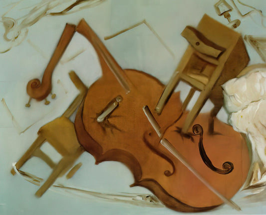 Salvador Dalí and Pop Art: The Surrealist's Unlikely Influence on Mass Culture - BED CHAIR AND BEDSIDE TABLE FEROCIOUSLY ATTACKING A CELLO by Salvador Dali