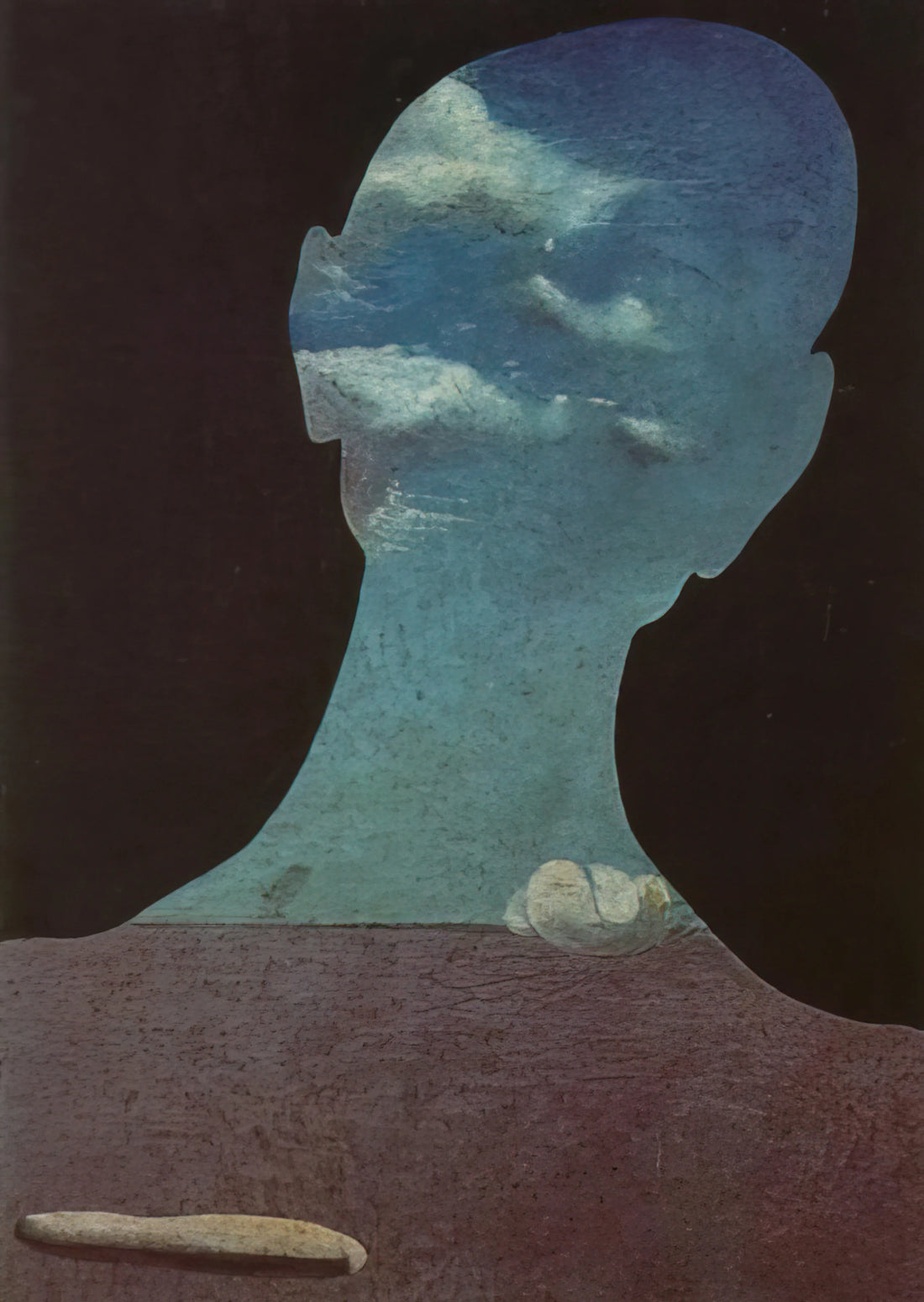 Salvador Dalí's Lincoln Print: A Masterpiece of Double Imagery and Surrealist Genius - MAN WITH HIS HEAD FULL OF CLOUDS by Salvador Dali