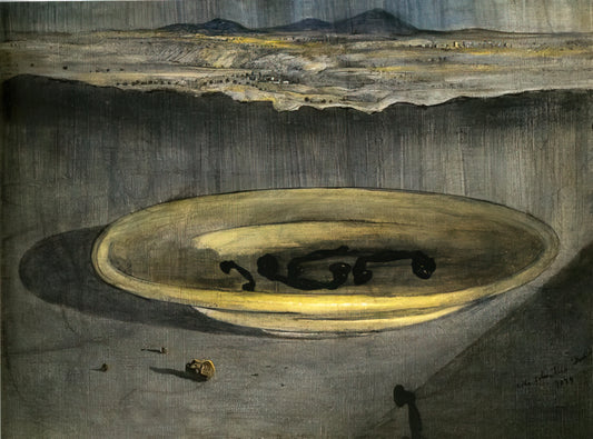 Salvador Dalí's St. John of the Cross: A Mystical Vision in Surrealist Art - LANDSCAPE WITH TELEPHONES ON A PLATE by Salvador Dali