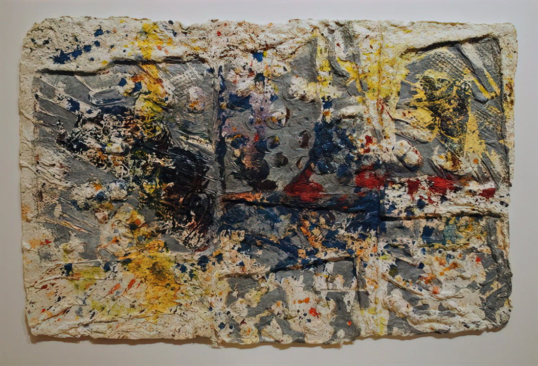 Sam Gilliam Framed Canvas Print: The Drape Paintings Reimagined for Modern Spaces - Elegy #2 by Sam Gilliam