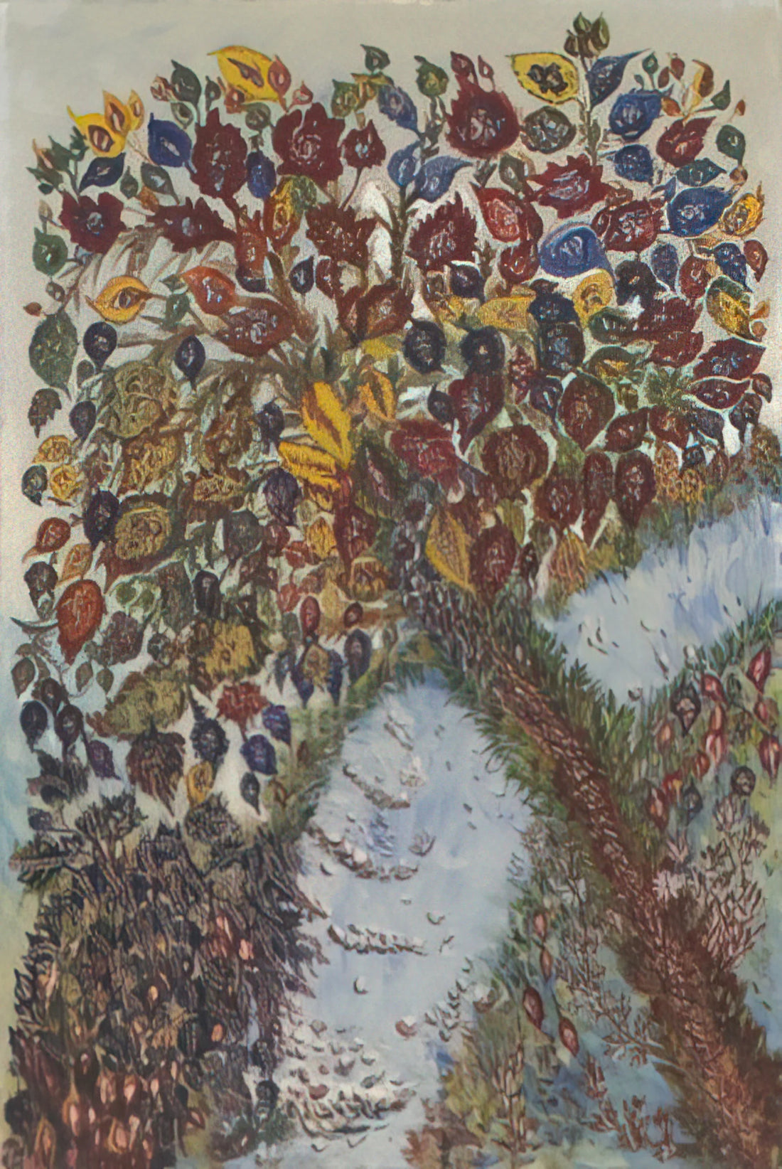 Séraphine de Senlis Prints: The Mystical World of a Naïve Art Visionary - Tree or Paradise - 1925 by Seraphine Louis