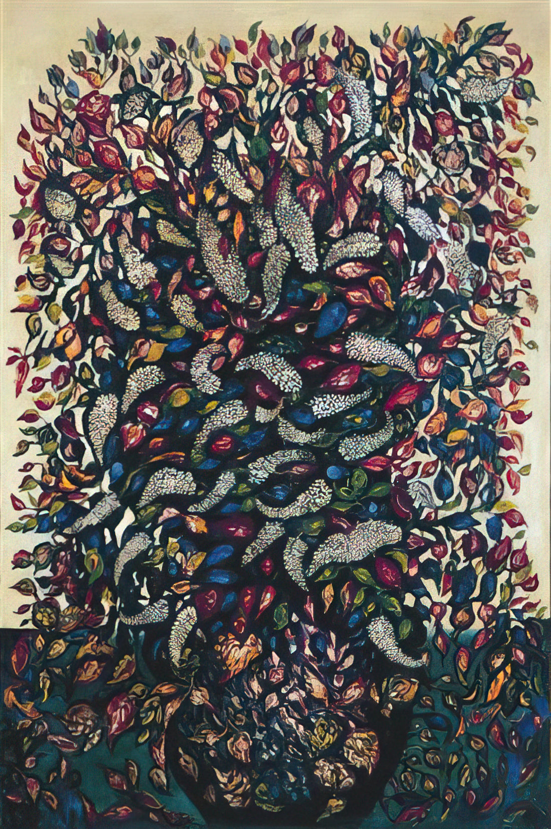 Séraphine de Senlis: The Mystical Painter of Naïve Art and Botanical Visions - Fleurs et fruits - 1920 by Seraphine Louis