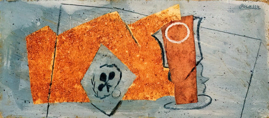 Small Picasso Prints: A Collector's Guide to Accessible Masterpieces - Playing Card and Glass - 1914 by Pablo Picasso