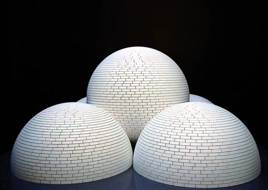 Sol LeWitt at MoMA: Conceptual Art, Wall Drawings, and the Legacy of a Visionary - Model for Brick Structure four domes and a sphere by Sol LeWitt