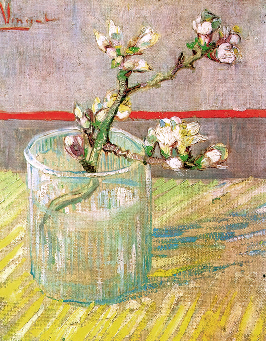 Starry Night Over the Rhône Framed Print: A Curated Guide to Van Gogh's Celestial Masterpiece - Blossoming Almond Branch in a Glass by Vincent van Gogh