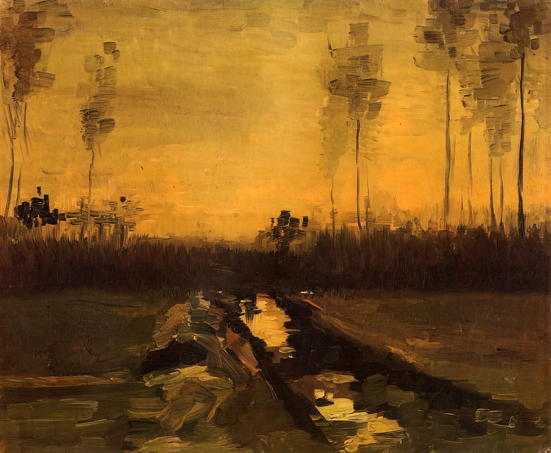 Starry Night Over the Rhône Poster: A Guide to Van Gogh's Nocturnal Masterpiece - Landscape at Dusk by Vincent van Gogh