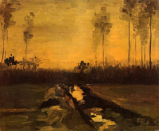 Starry Night Over the Rhône Poster: A Guide to Van Gogh's Nocturnal Masterpiece - Landscape at Dusk by Vincent van Gogh