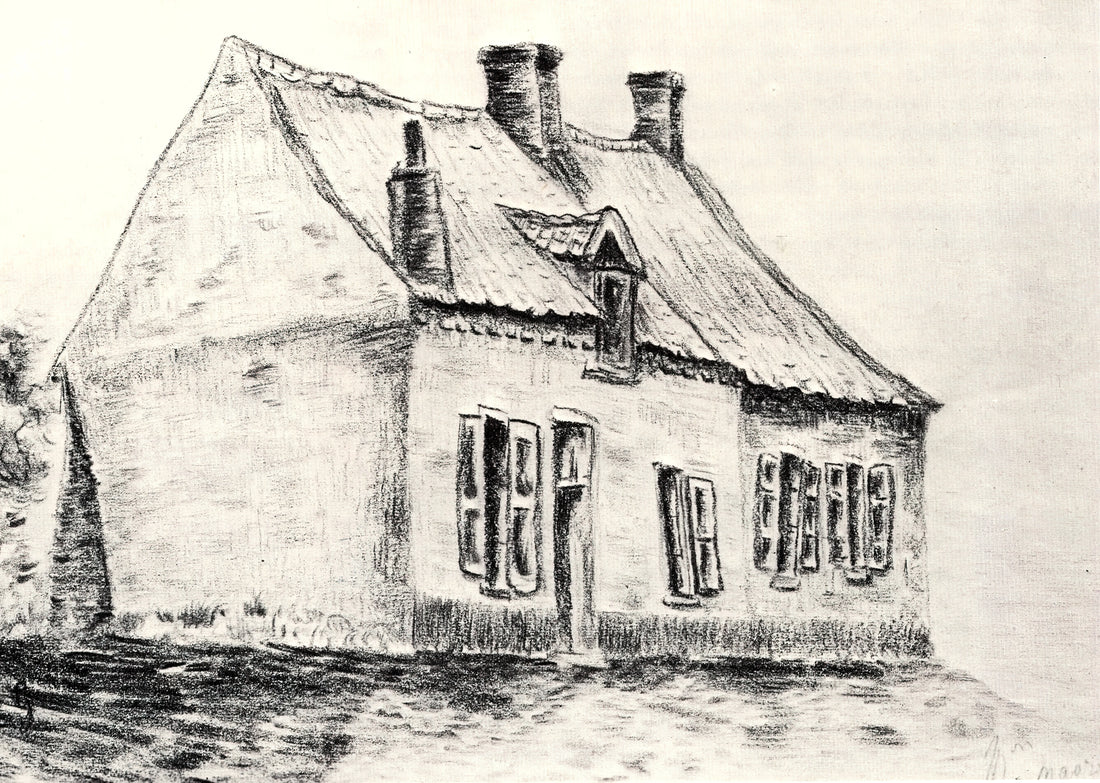 Starry Night Poster Large: A Curator's Guide to Vincent van Gogh's Masterpiece - A house Magros by Vincent van Gogh