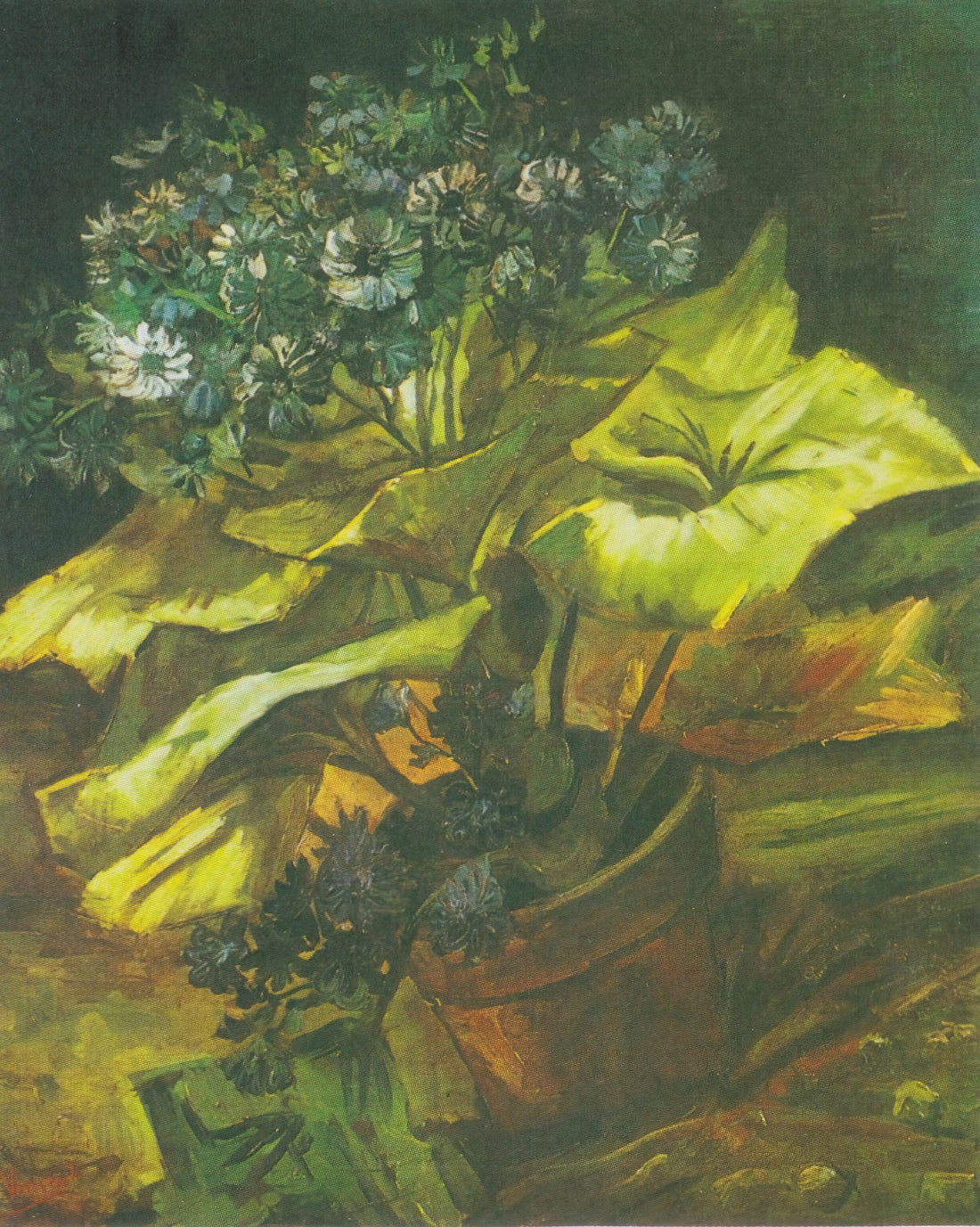 Starry Night Reproduction: A Curator's Guide to Van Gogh's Masterpiece - Flower Pot with Asters by Vincent van Gogh