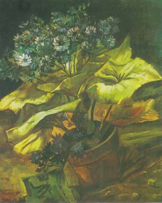 Starry Night Reproduction: A Curator's Guide to Van Gogh's Masterpiece - Flower Pot with Asters by Vincent van Gogh