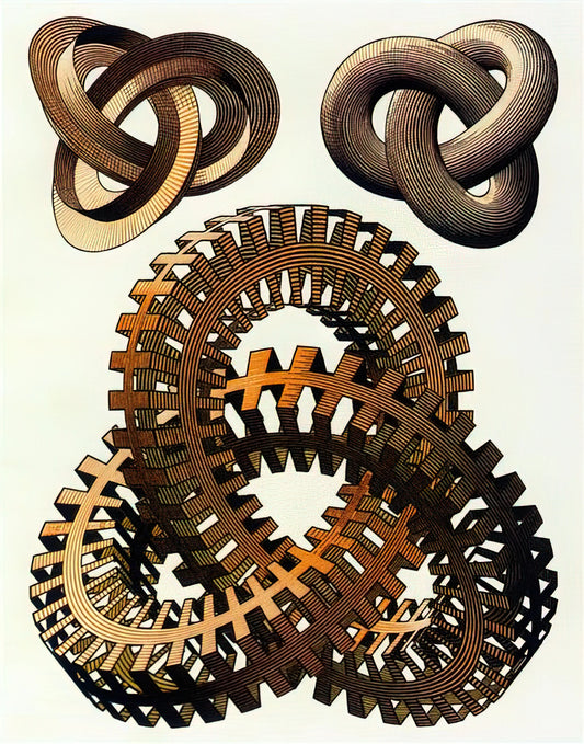 Stars Escher: The Cosmic Geometry of M.C. Escher's Celestial Art - KNOTS COLOUR by MC Escher