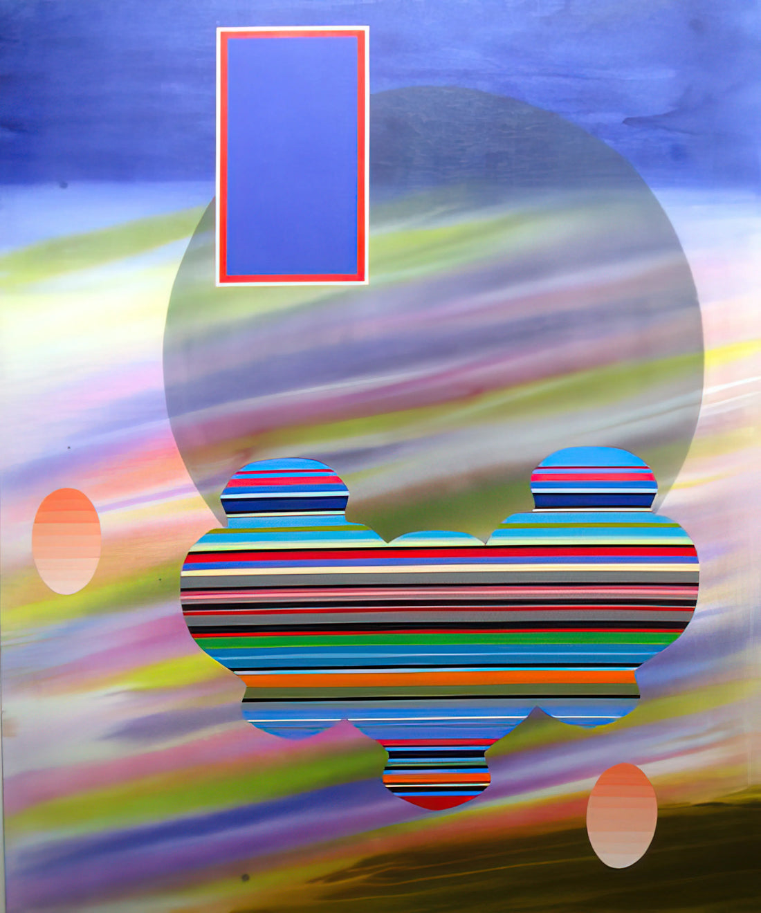 Stephen Mueller Framed Canvas Print: A Guide to His Luminous Abstract Art - Mneme - 2006 by Stephen Mueller