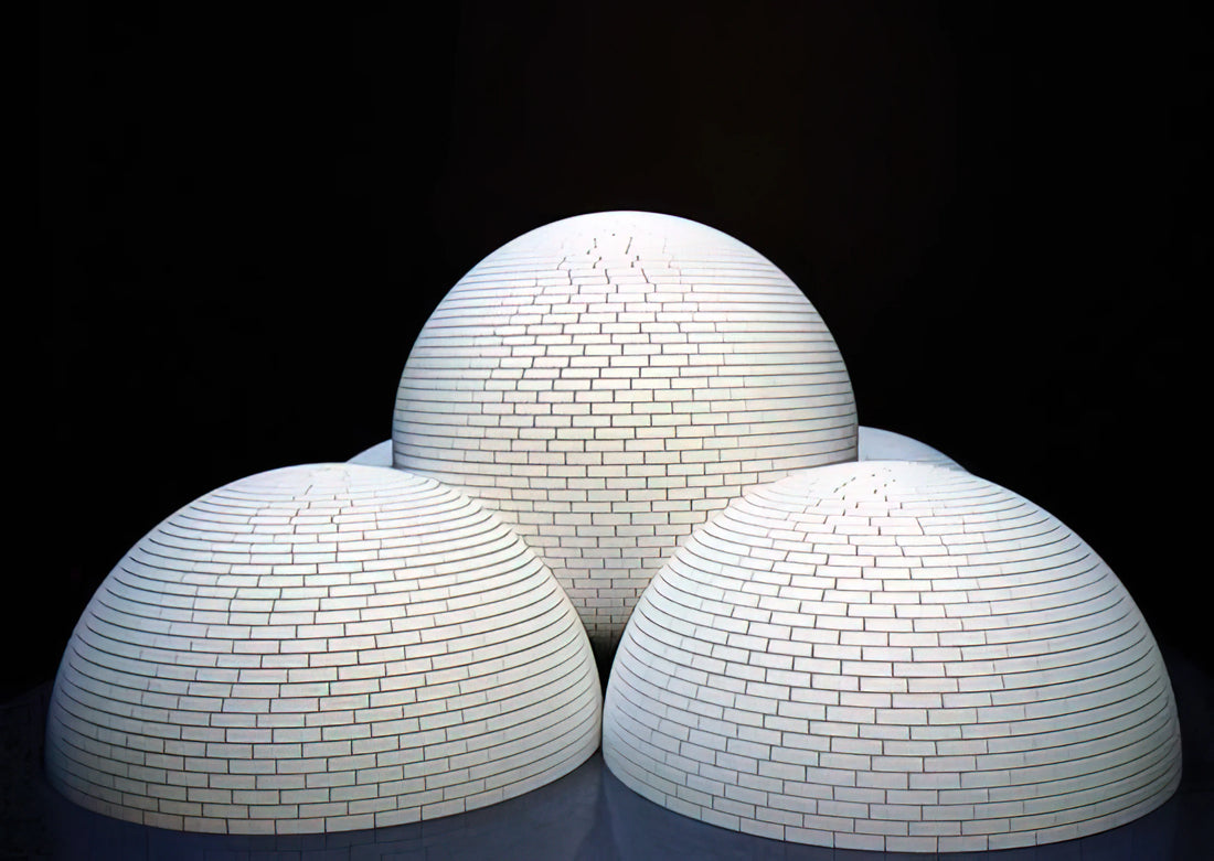 Strict Beauty: The Enduring Appeal of Sol LeWitt Prints - Model for Brick Structure four domes and a sphere by Sol LeWitt