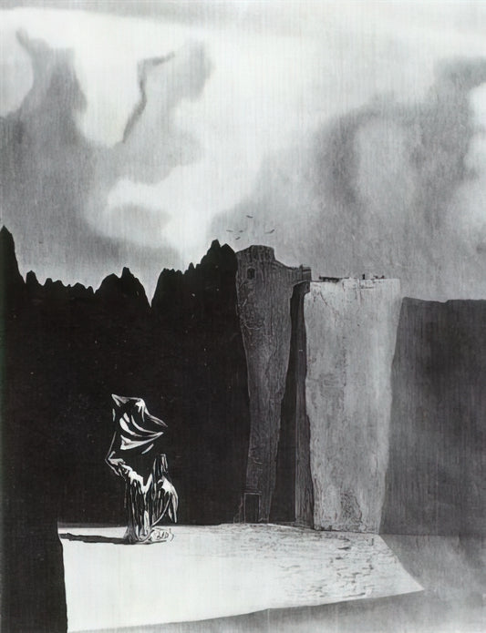 Sugar Sphinx Dali: Decoding Salvador Dalí's Surrealist Iconography - WEST SIDE OF THE ISLE OF THE DEAD by Salvador Dali