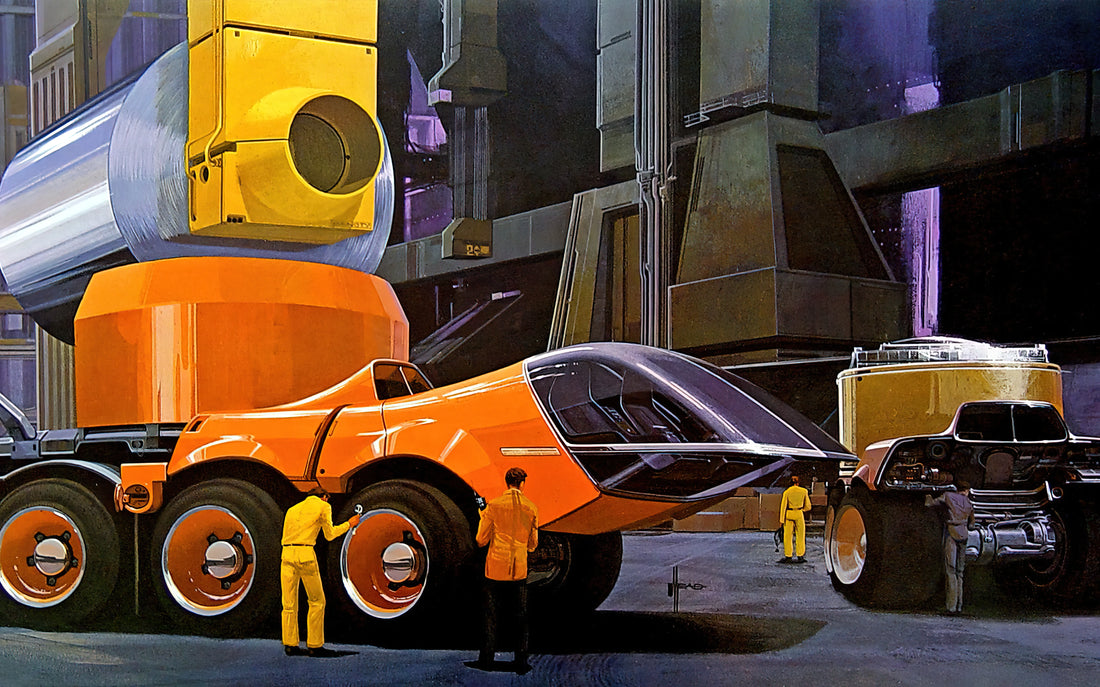 Syd Mead Studio Image: The Visionary's Creative Process and Legacy in Art Prints - Syd Mead by Syd Mead