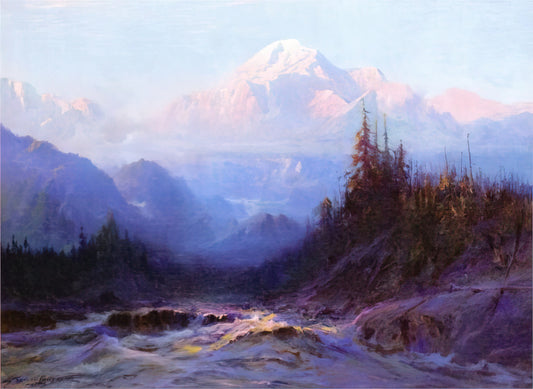 Sydney Laurence Northern Lights: Capturing Alaska's Ethereal Majesty - Mount McKinley - 1925 by Sydney Laurence