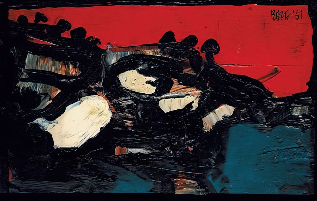 Syed Haider Raza: The Visionary Artist Who Redefined Modern Indian Art - Ciel Rouge Sur Le Lac - 1961 by S. H. Raza