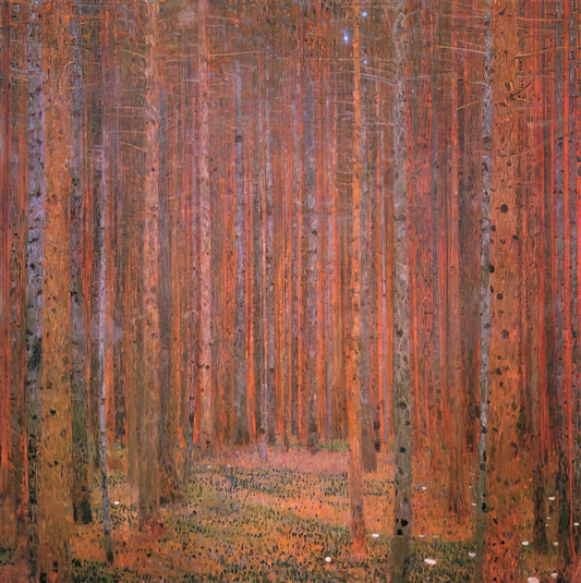 The Art of Gustav Klimt: A Journey Through Symbolism, Gold, and Modernist Innovation - FIR FOREST I by Gustav Klimt