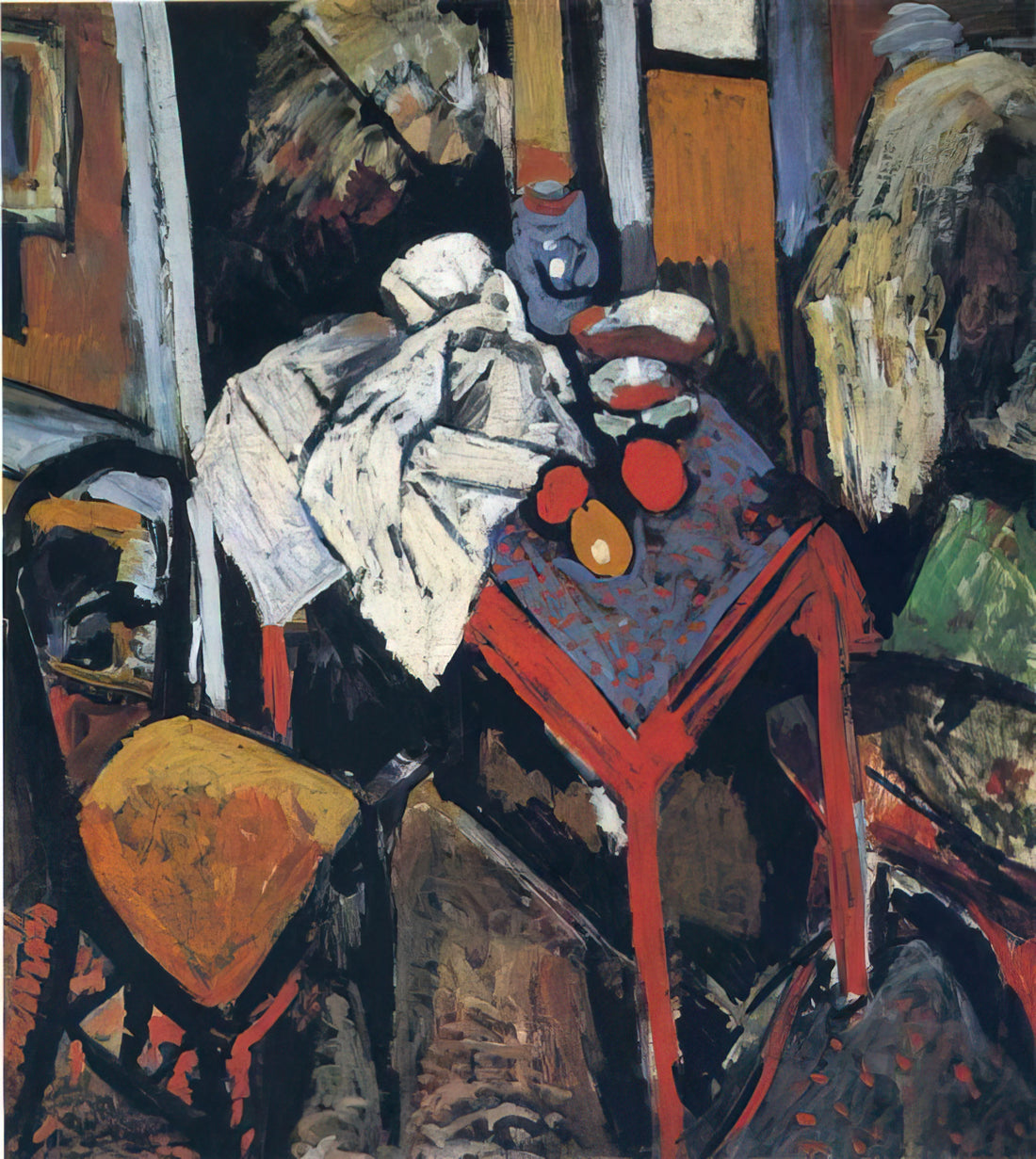 The Derain Painter: Tracing the Legacy of an Avant-Garde Visionary - STILL LIFE ON THE RED TABLE 1904 by Andre Derain