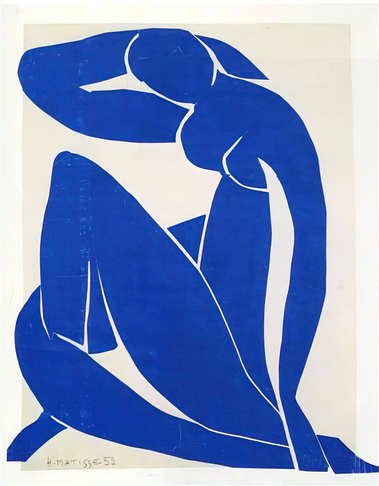 The Enduring Allure of the Matisse Cutouts Poster: A Masterclass in Modern Design - BLUE NUDE 1952 by Henri Matisse