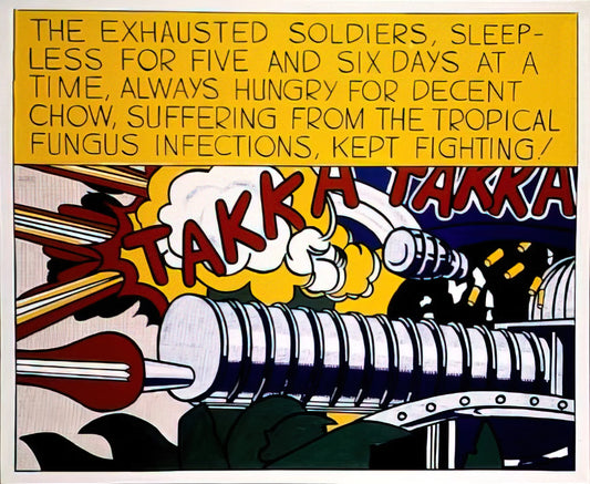 The Enduring Appeal of Lichtenstein Inspired Art: From Comic Strips to Contemporary Masterpieces - TAKKA TAKKA 1962 by Roy Lichtenstein