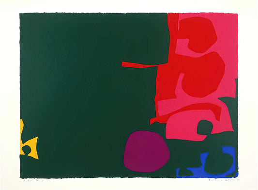 The Enduring Appeal: Discovering Patrick Heron Paintings for Sale - Interlocking Scarlet and Pink in Deep Green - 1970 by Patrick Heron