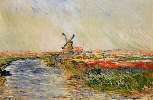 The Flowered Garden Monet: A Masterpiece of Impressionist Horticultural Art - Tulip Field in Holland by claude monet