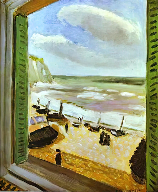 The Horizontal Matisse Print: A Curator's Guide to Composition, Color, and Display - OPEN WINDOW AT COLLIOURE 1905 by Henri Matisse