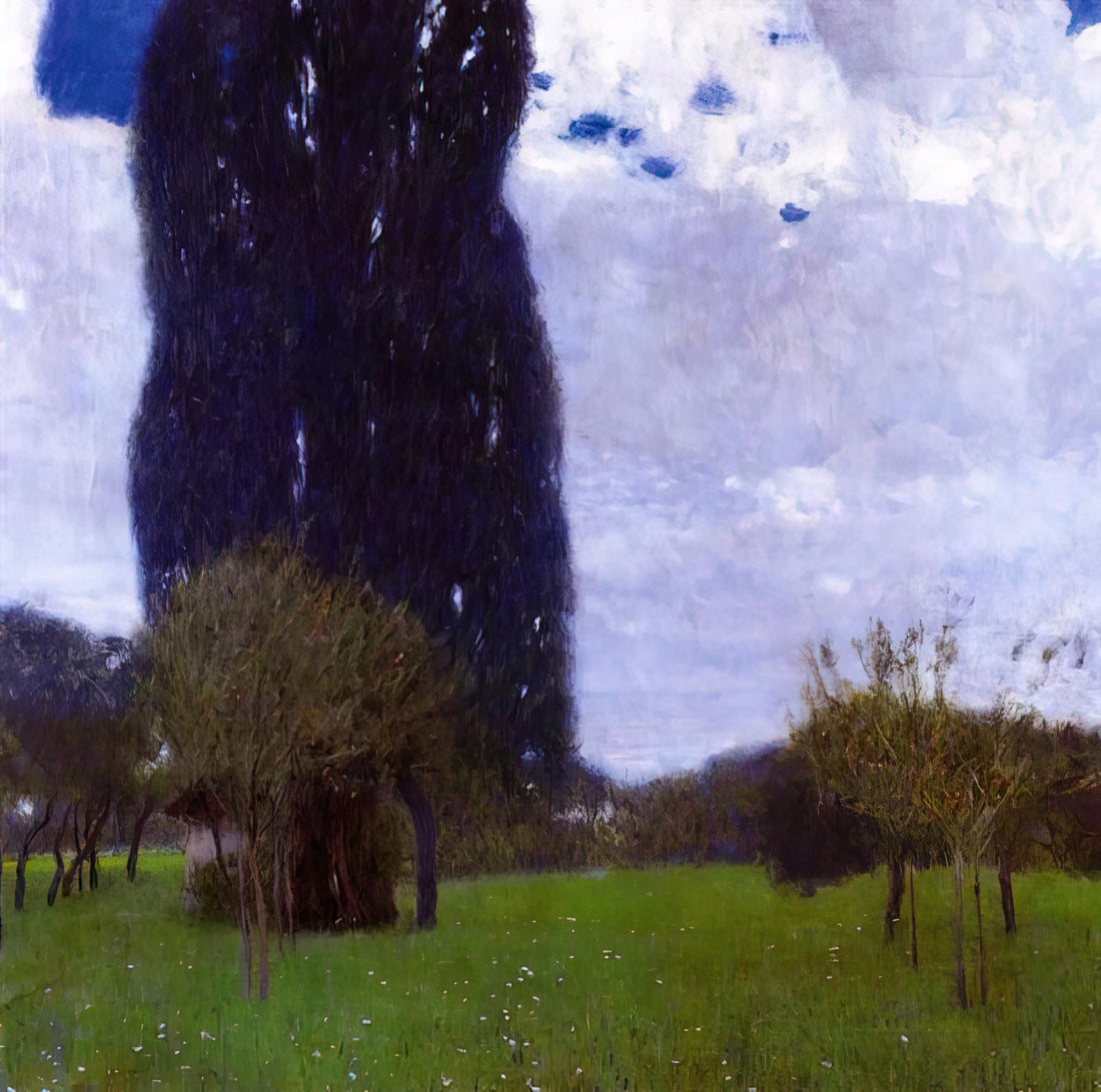 The Intimate World of Gustav Klimt Drawings: A Master's Preparatory Genius - THE TALL POPLAR TREES II by Gustav Klimt