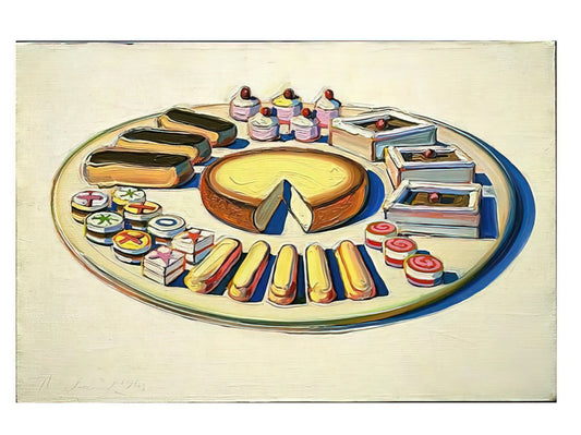 The Irresistible Allure of Cakes Thiebaud: A Study in Sweet Artistry - French Pastries - 1963 by Wayne Thiebaud