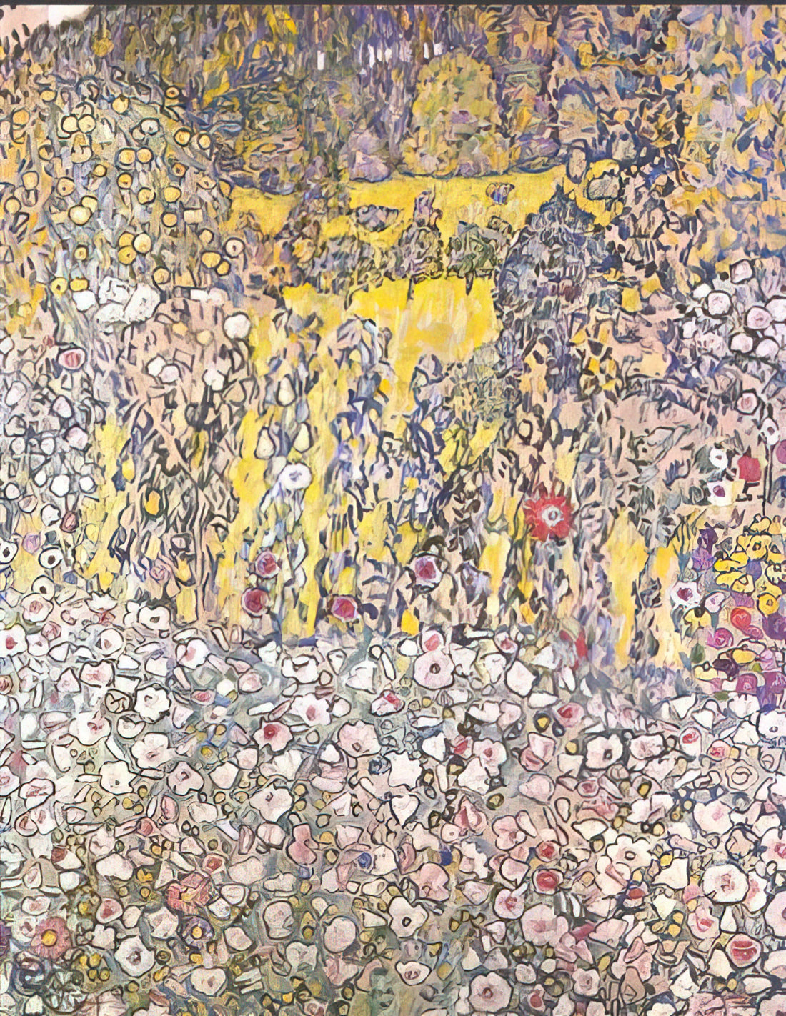 The Kiss by Gustav Klimt Poster: A Guide to Art Nouveau's Most Iconic Embrace - HORTICULTURAL LANDSCAPE WITH A HILLTOP by Gustav Klimt