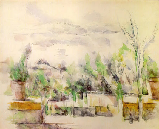The Letters of Paul Cézanne: An Intimate Window into the Artist's Mind and Method - The Garden Terrace at Les Lauves by Paul Cézanne